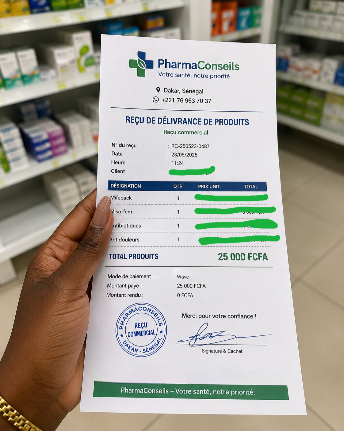 Assistance dans l'achat des médicaments